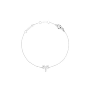Crystal Zodiac Chain Bracelet Silver